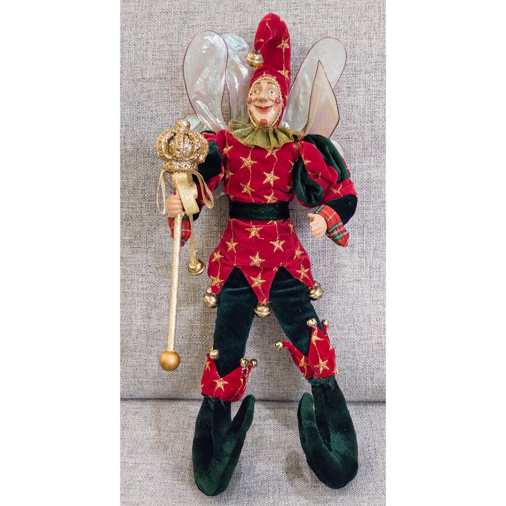 Mark Roberts Christmas Jester Fairy figure 16" tall collectible‎ holiday retired